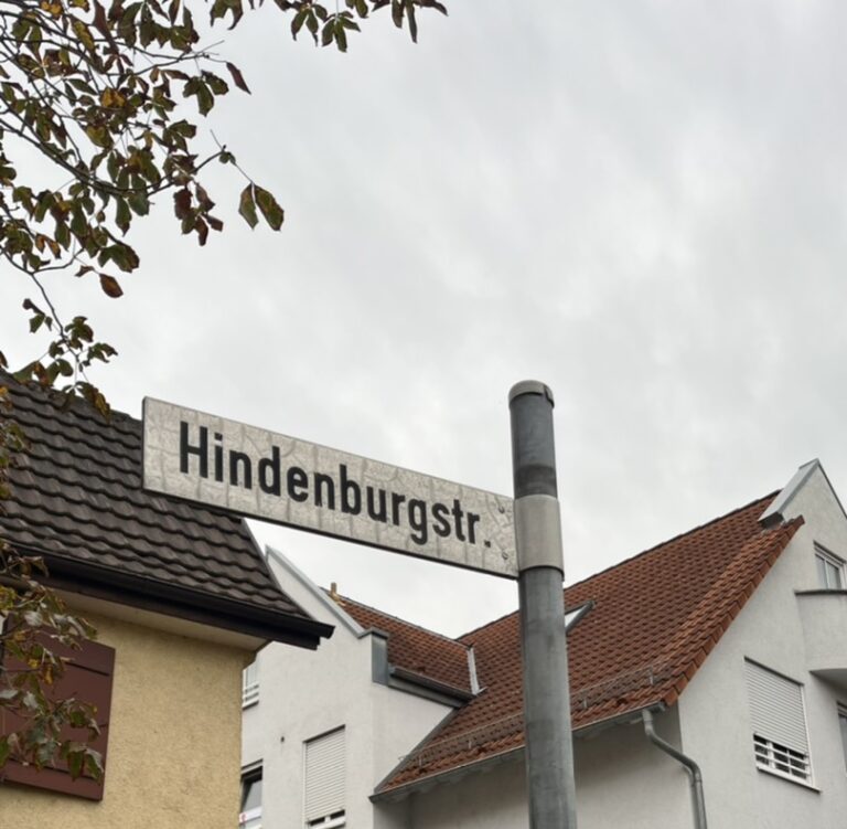 Vorschlag zur Umbenennung der Hindenburgstrasse