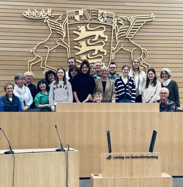 Besuch im Landtag aus Metzingen mit Cindy Holmberg MdL