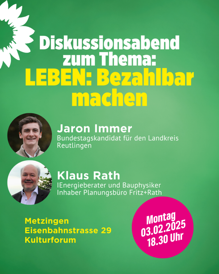 Diskussionsabend zum Thema: LEBEN – Bezahlbar machen mit Jaron Immer [Vol.2]