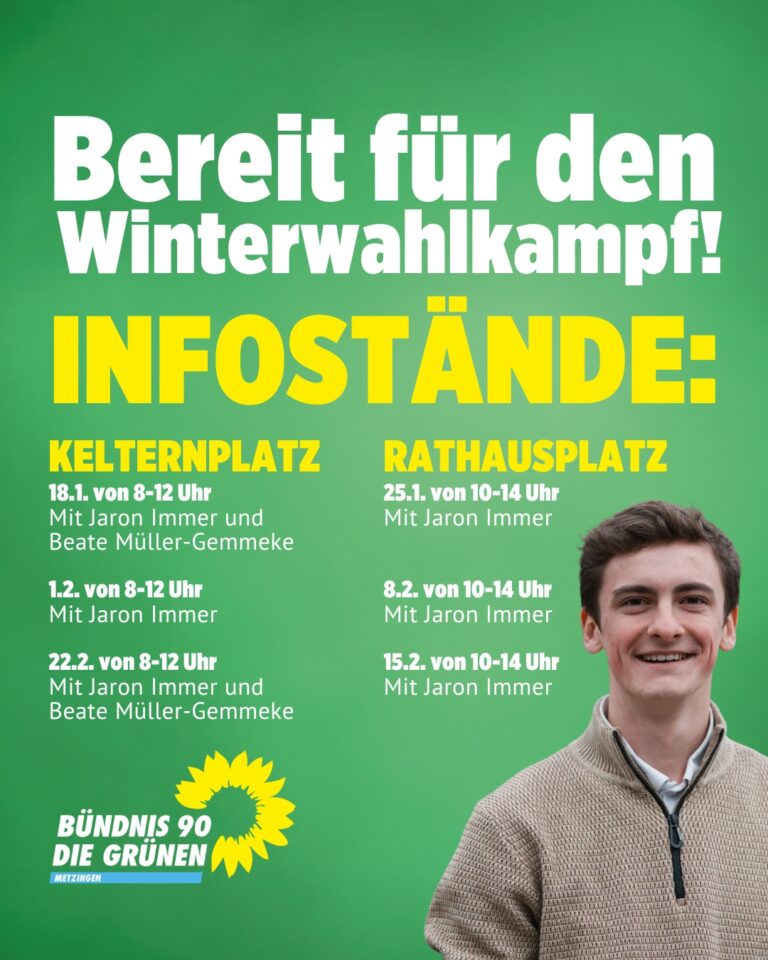 Bereit für den Winterwahlkampf – Unsere Infostände