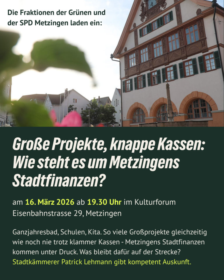 Große Projekte, knappe Kassen: Wie steht es um Metzingens Stadtfinanzen?